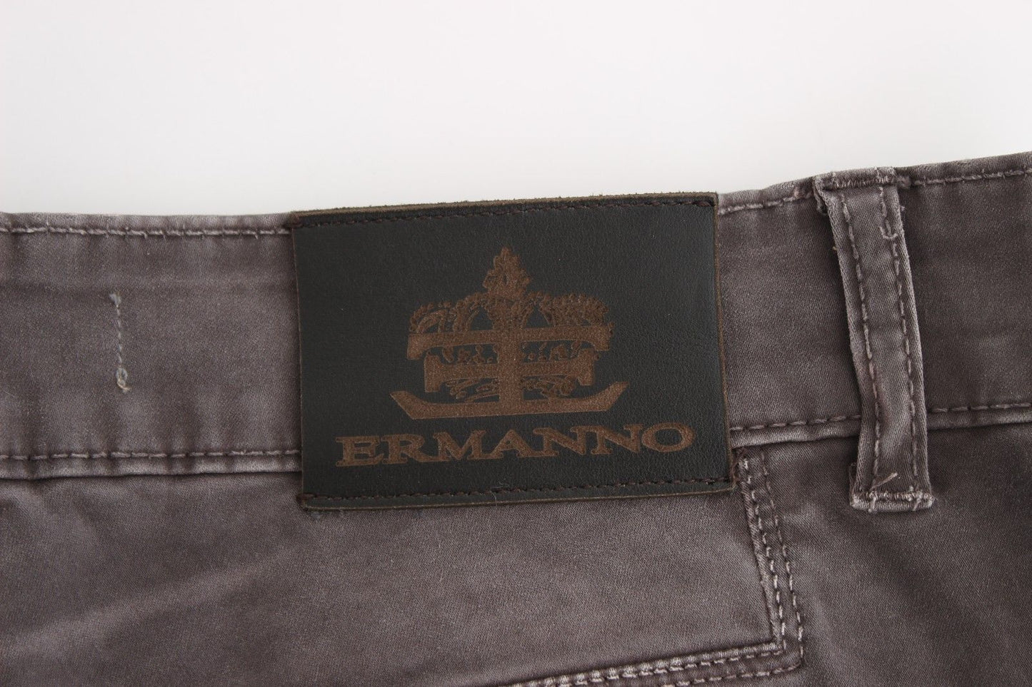 Ermanno Scervino Grau Slim Jeans Denim Hose Skinny Leg Stretch