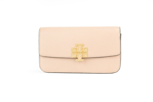 Tory Burch – Kleine Umhängetasche „Britten Meadowsweet“ aus Leder mit Kettenverschluss