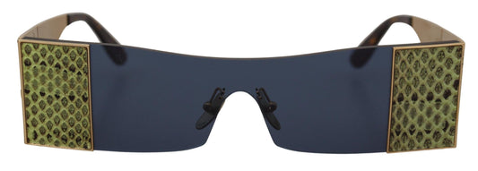 Dolce & Gabbana – Rechteckige Sonnenbrille aus goldenem Metall DG2263