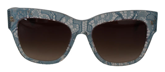 Dolce & Gabbana DG4231 Sonnenbrille mit Schmetterlingsdesign aus Acetat mit blauer Spitze und Kristallen