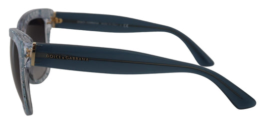 Dolce & Gabbana – DG4226 – Sonnenbrille aus blauem Acetat mit rechteckiger Spitze