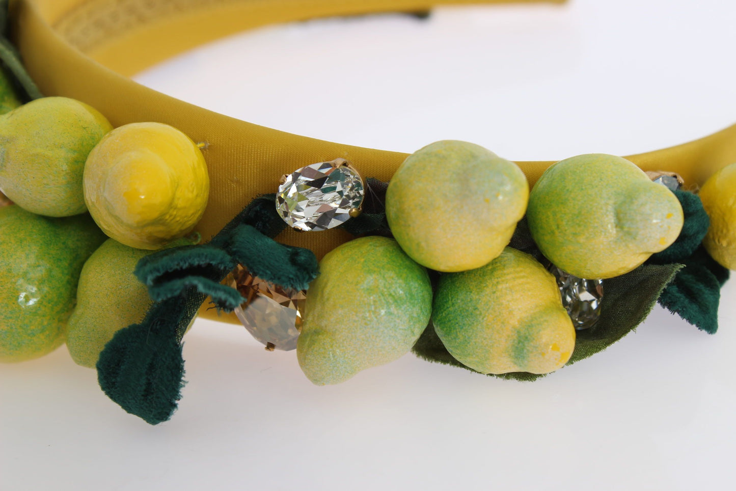 Dolce & Gabbana Gelbe Zitronen Sizilien Kristall Diadem Tiara Stirnband