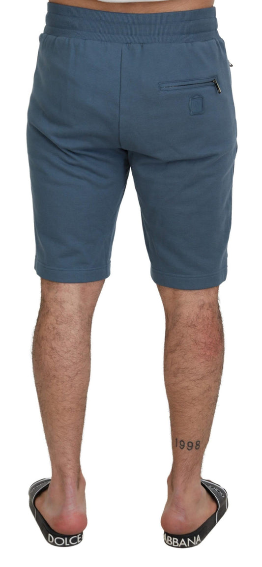 Dolce & Gabbana Blaue Bermudashorts aus Baumwolle für Herren