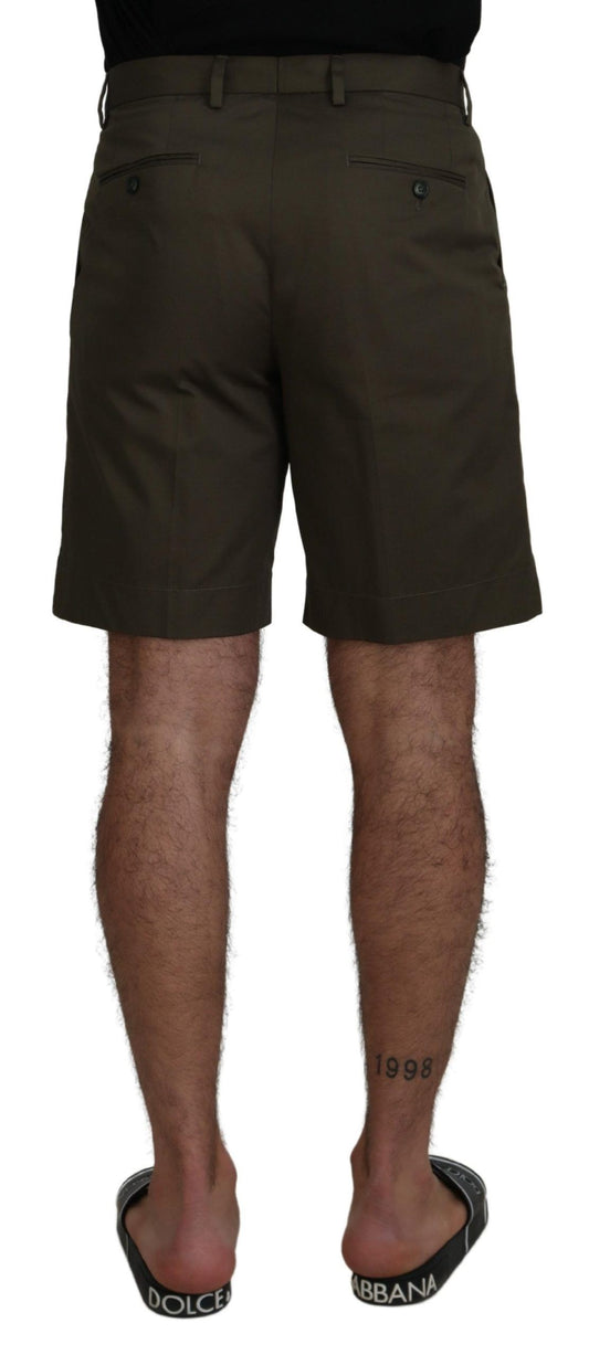 Dolce & Gabbana Grüne Chinos aus Baumwolle, lässige Shorts
