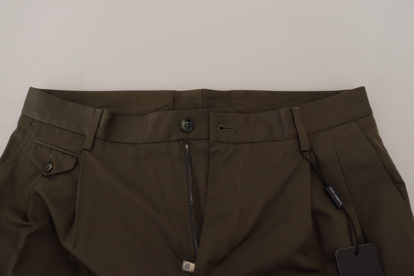Dolce & Gabbana Grüne Chinos aus Baumwolle, lässige Shorts