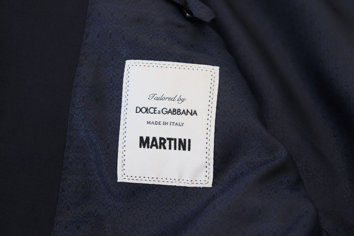 Dolce & Gabbana Dunkelblauer einreihiger MARTINI-Blazer aus Wolle