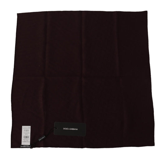 Dolce & Gabbana Brown Silk Blend Square Wrap Handkerchief Scarf