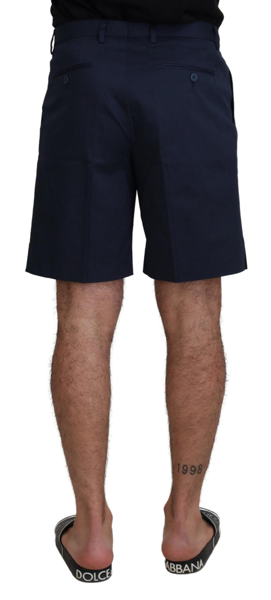 Dolce & Gabbana Blaue Chinos Baumwollstretch-Freizeitshorts