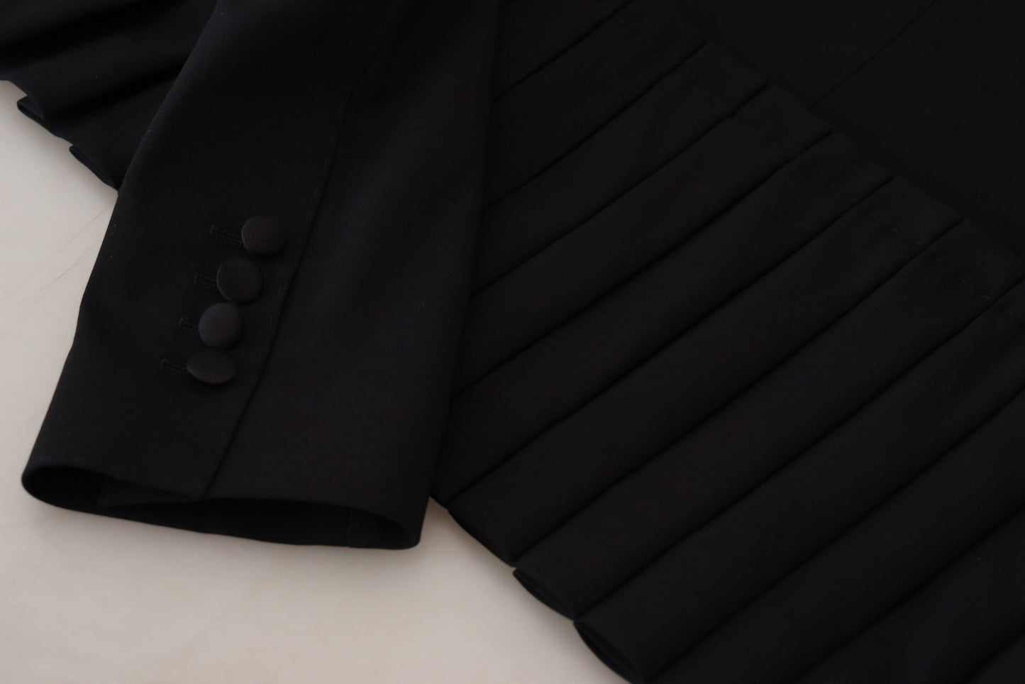 Dolce & Gabbana – Schwarze, einreihige Blazer-Wolljacke