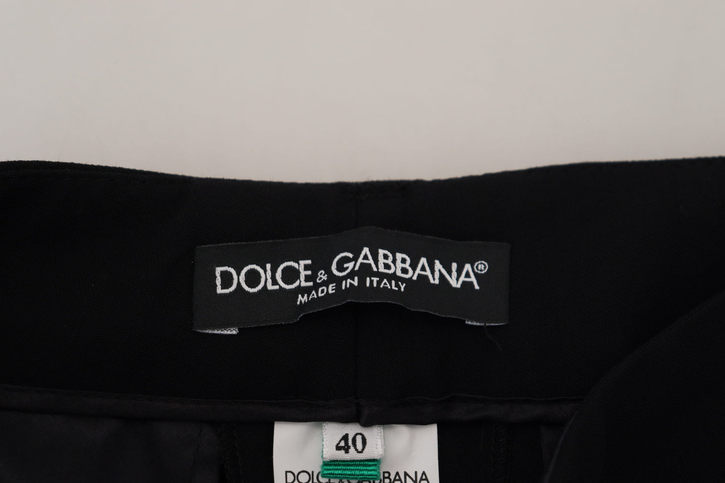Dolce & Gabbana Schwarze konische Wollhose für Damen