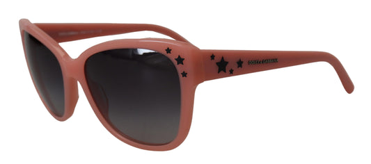 Dolce & Gabbana – DG4124 – Sonnenbrille mit rosa Acetatrahmen und Sternenverzierung