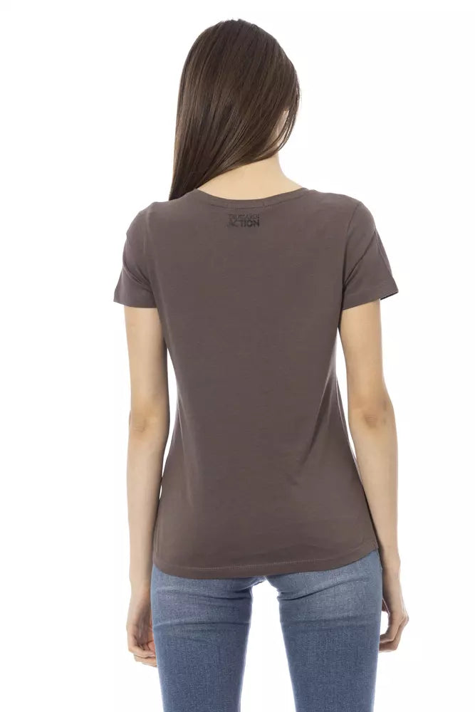 Trussardi Action Braunes Baumwolltop für Damen