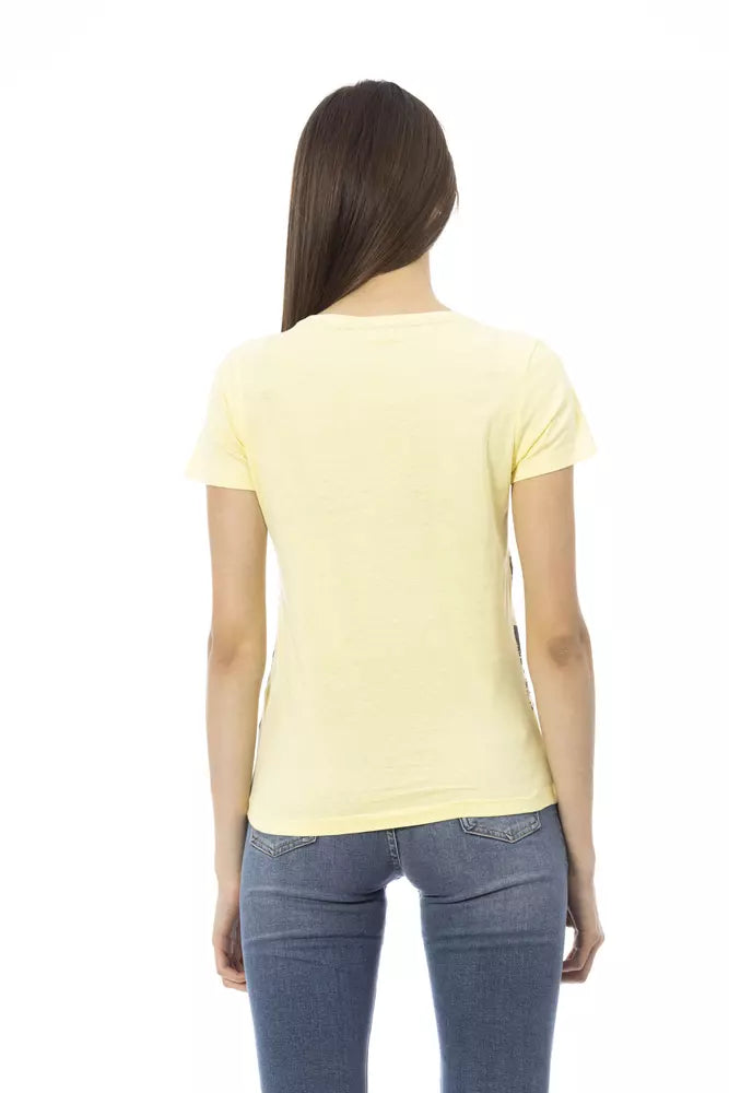 Trussardi Action Gelbes Baumwoll-T-Shirt für Damen