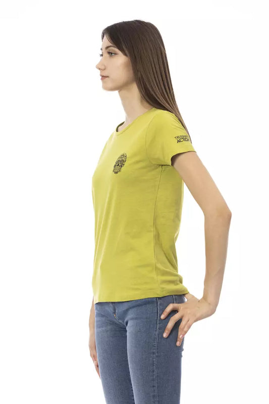 Trussardi Action Grünes Baumwoll-T-Shirt für Damen