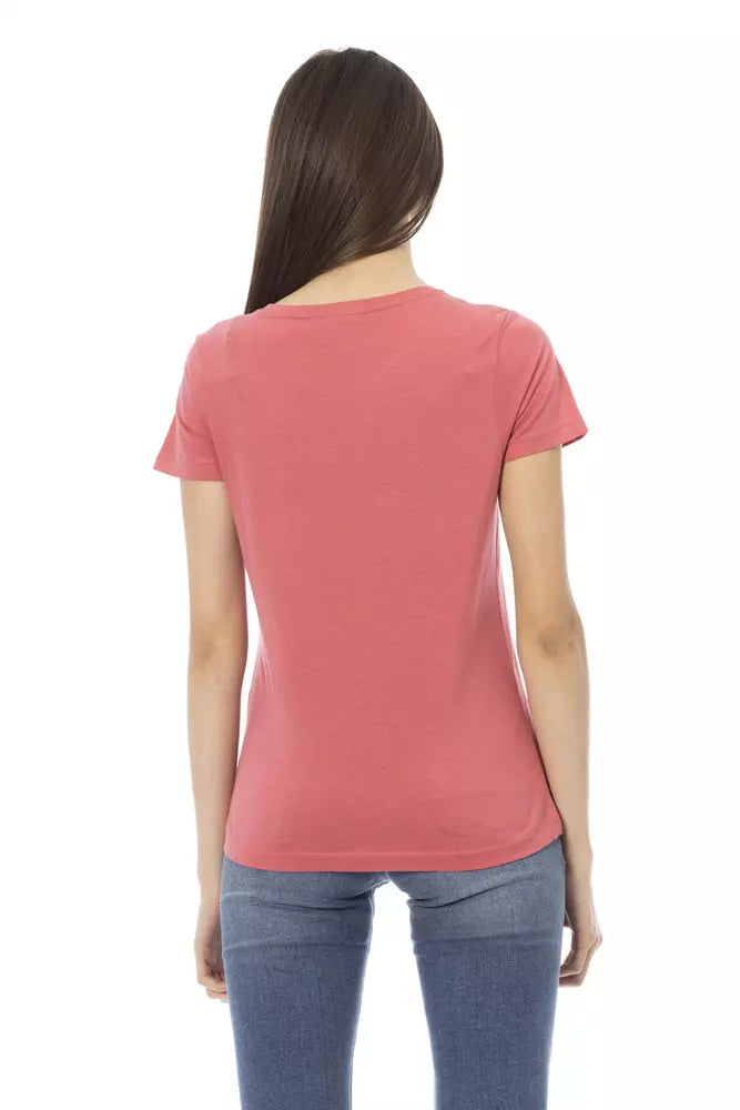 Trussardi Action Mehrfarbiges Damen-T-Shirt aus Baumwolle