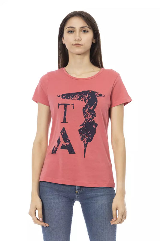 Trussardi Action Mehrfarbiges Damen-T-Shirt aus Baumwolle