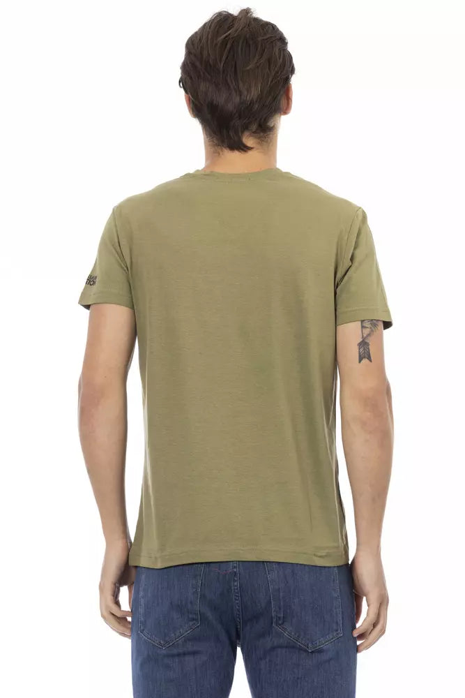 Trussardi Action Grünes Baumwoll-Herren-T-Shirt