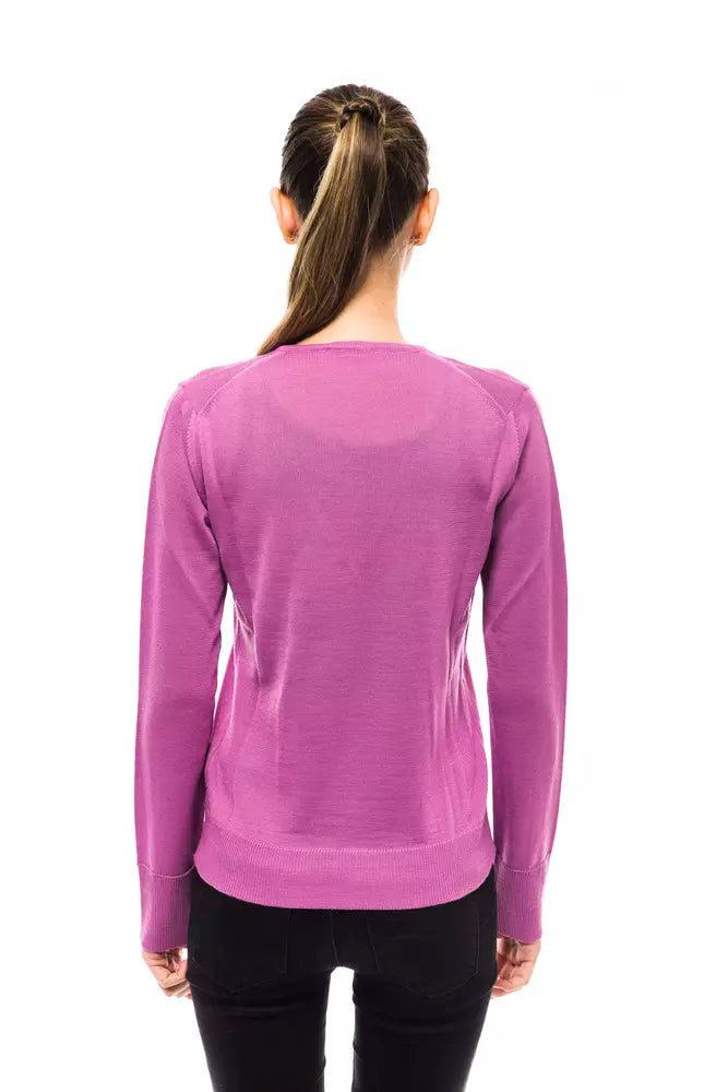 Montana Blu Mehrfarbiger Wollpullover für Damen