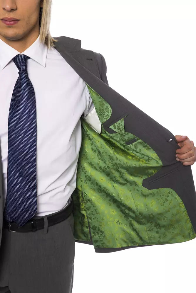 Billionaire Italian Couture Herrenblazer aus grauer Wolle