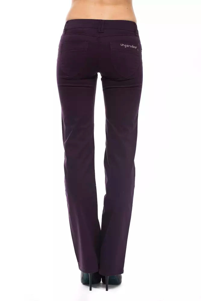 Ungaro Fever Lila Baumwolle Damen Hose