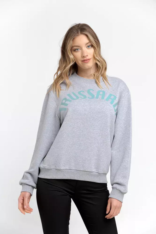 Trussardi Graues Baumwoll-Sweatshirt für Damen
