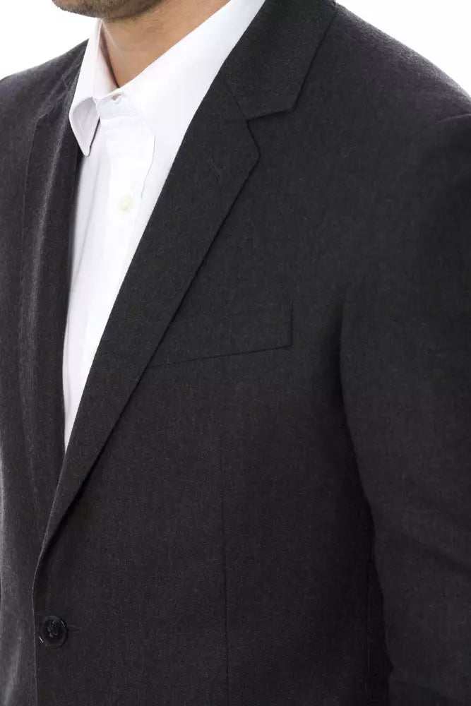 Verri Grauer Wollblazer für Herren