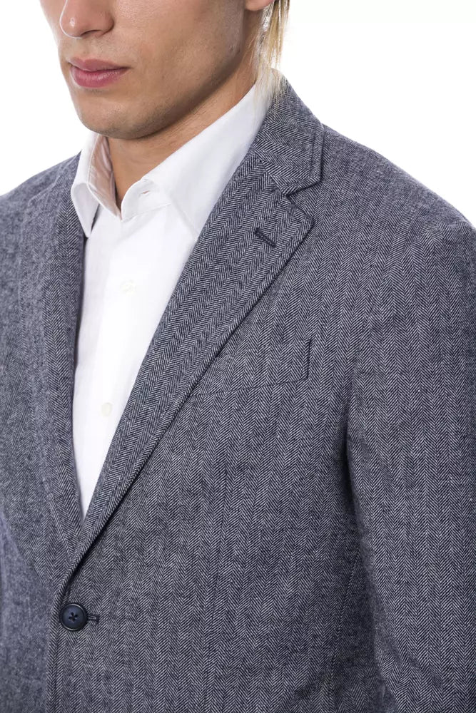 Verri Eleganter blauer einreihiger Blazer