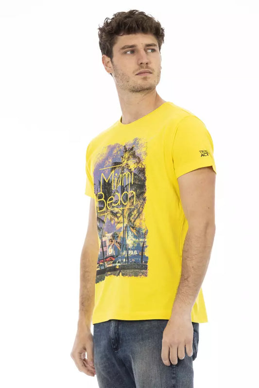 Trussardi Action Gelbes Baumwoll-T-Shirt für Herren