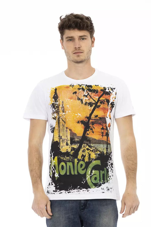 Trussardi Action Weißes Baumwoll-T-Shirt für Herren