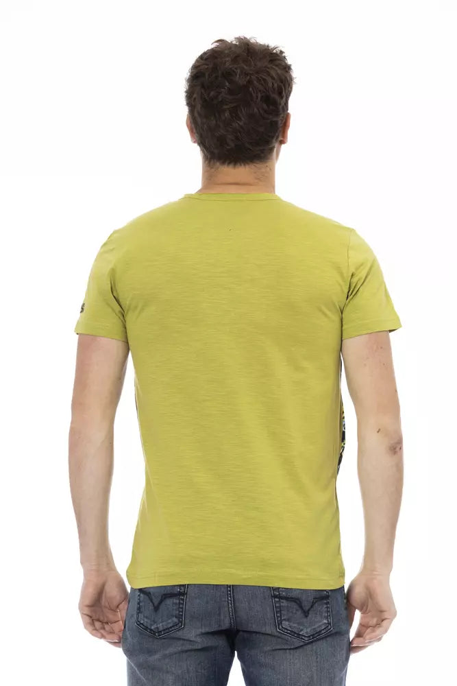 Trussardi Action Grünes Baumwoll-Herren-T-Shirt