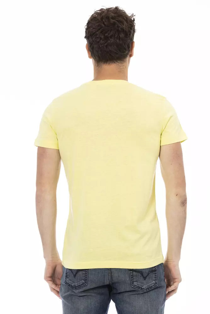 Trussardi Action Gelbes Herren-T-Shirt aus Baumwolle