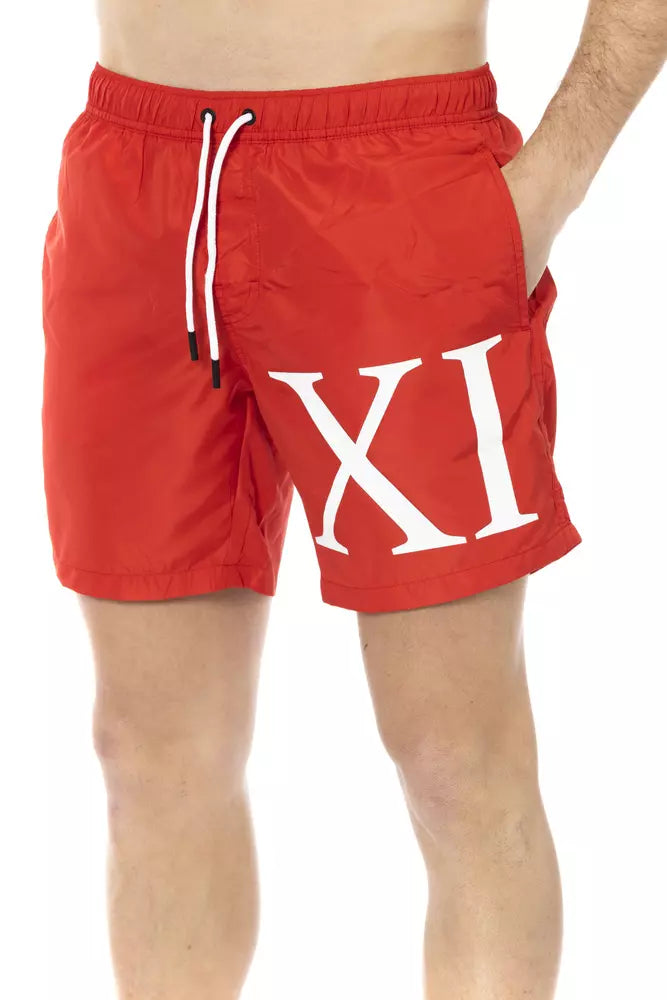 Bikkembergs – Rote Polyester-Badeshorts für Herren