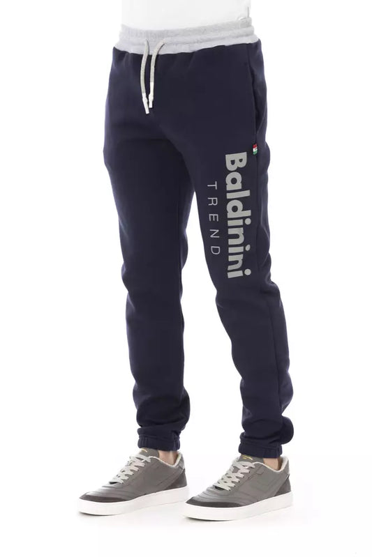 Baldinini Trend Blaue Herren Sporthose aus Baumwolle