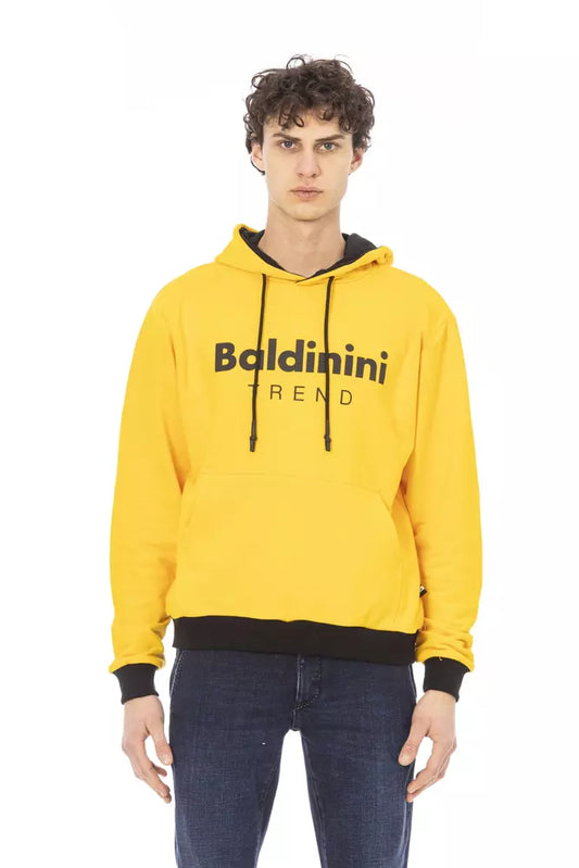 Baldinini Trend Gelber Baumwoll-Hoodie für Herren