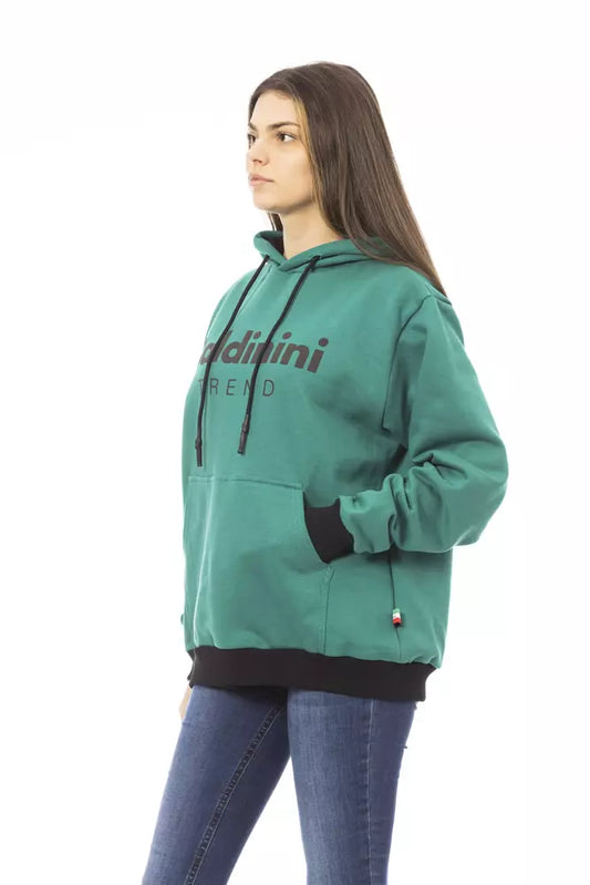 Baldinini Trend Schwarzer Baumwoll-Hoodie für Damen