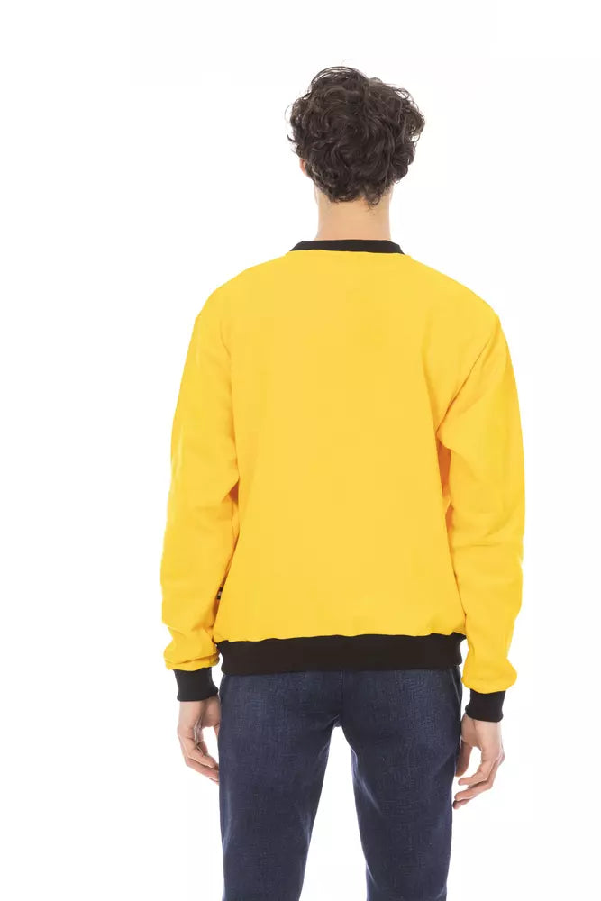 Baldinini Trend Gelber Baumwollpullover für Herren
