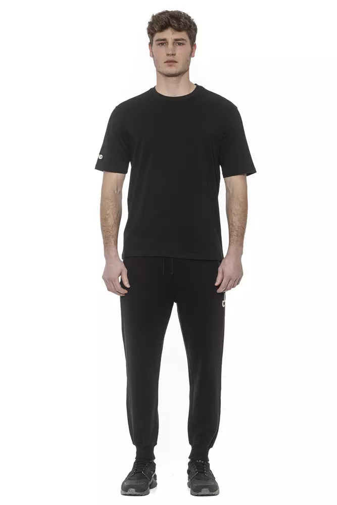 Tond Schwarzes Herren-T-Shirt aus Baumwolle