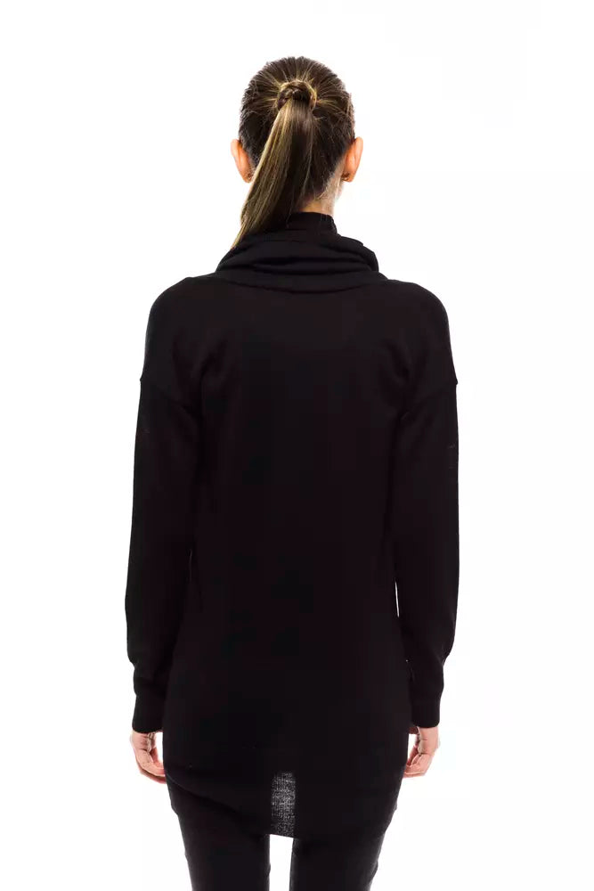 Montana Blu – Verzierter Wollpullover mit hohem Kragen
