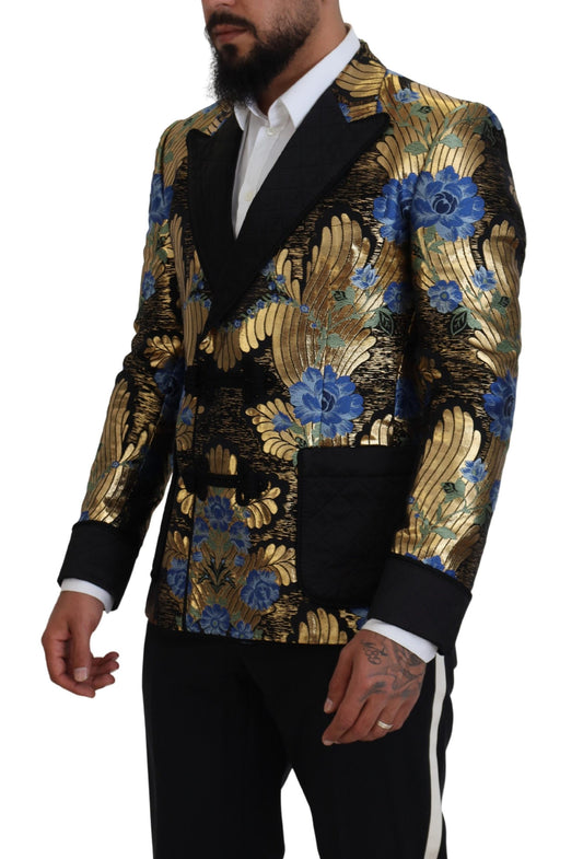 Dolce & Gabbana – Zweireihiger Blazer aus goldenem Lurex