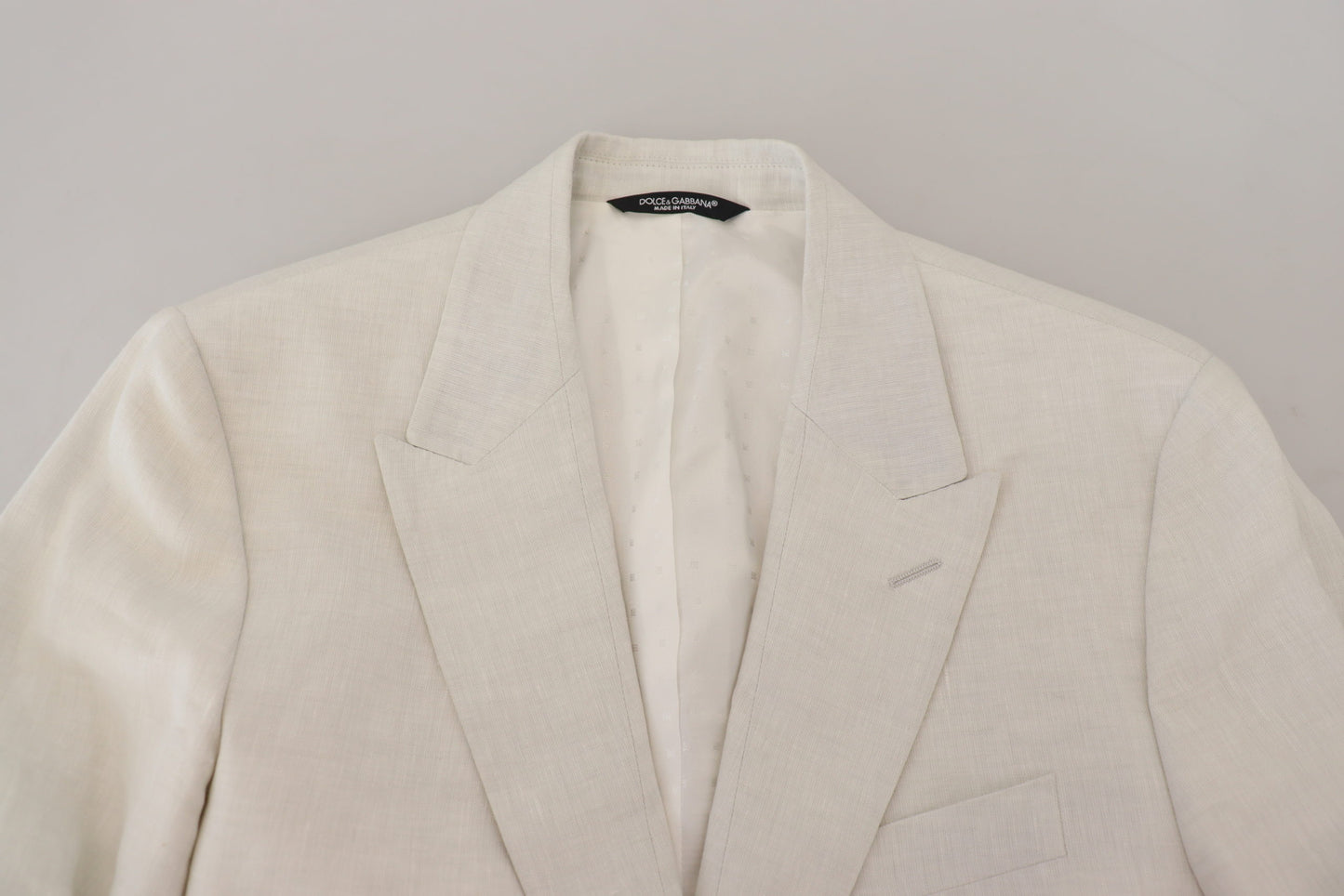 Dolce & Gabbana – Slim Fit-Blazer aus weißem Leinen