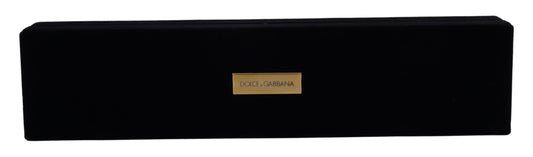 Dolce & Gabbana – Aufbewahrungsbox für Armbänder und Schmuck aus schwarzem Samt mit Logo-Plakette