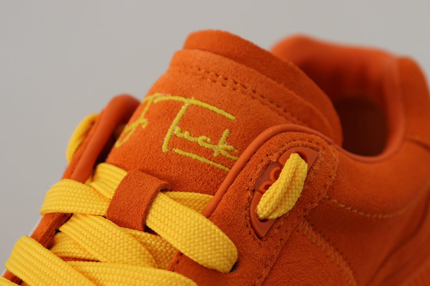 Dolce & Gabbana Pj Tucker Sneakers aus orangefarbenem Leder