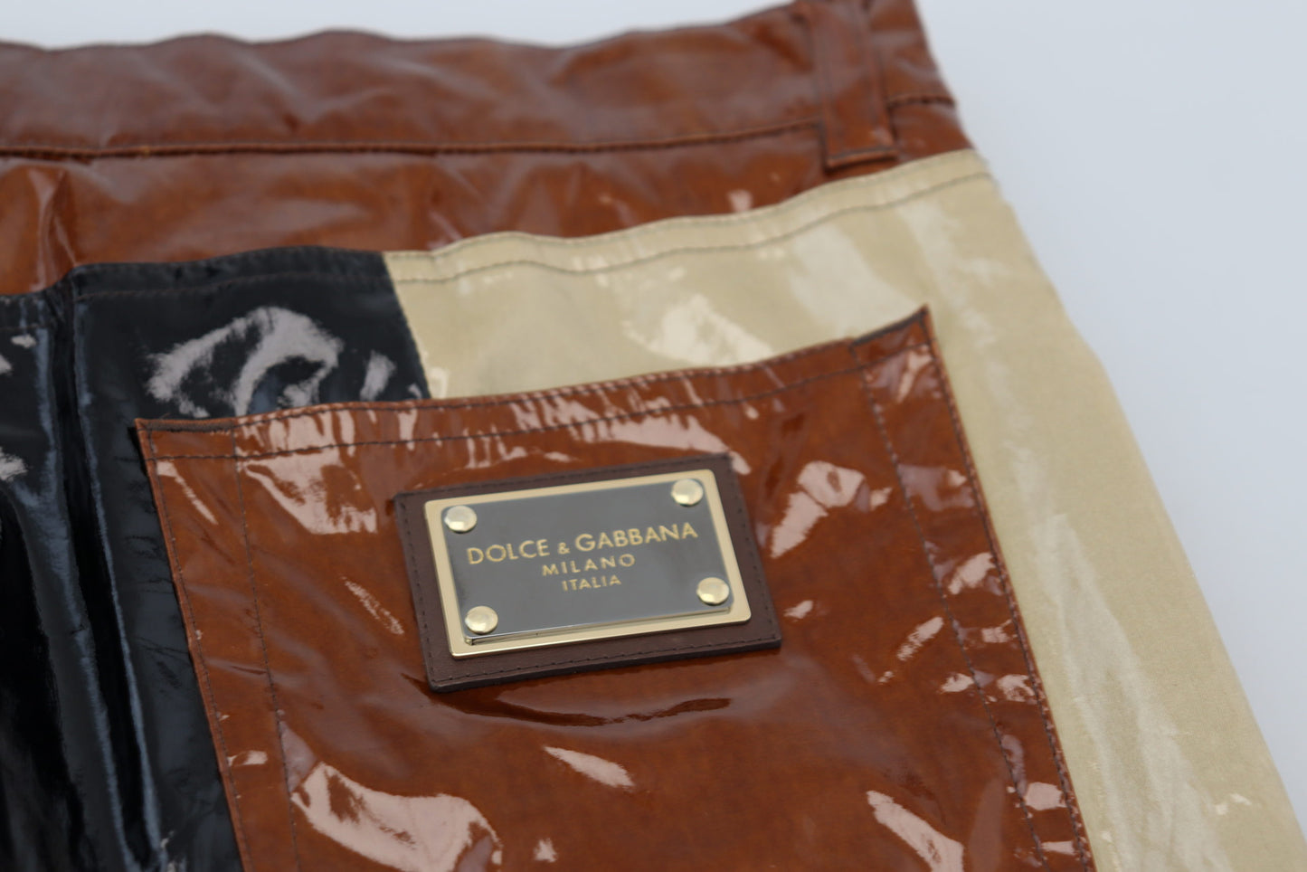 Dolce & Gabbana Mehrfarbig glänzende Slim Fit Herren Jeans
