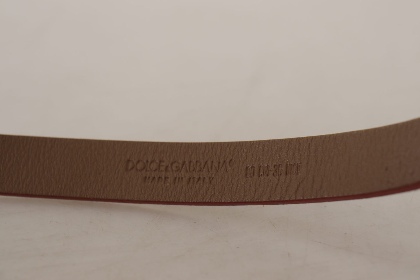 Dolce & Gabbana – Brauner Gürtel mit Metallschnalle und Logogravur
