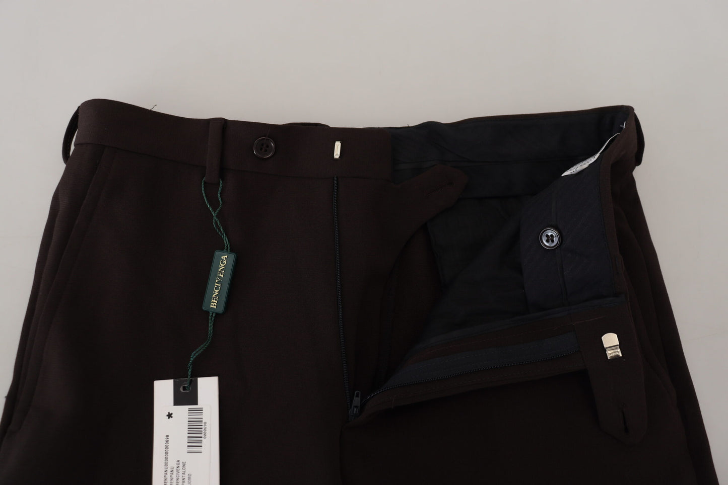 BENCIVENGA Braune Straight Fit Formelle Herrenhose