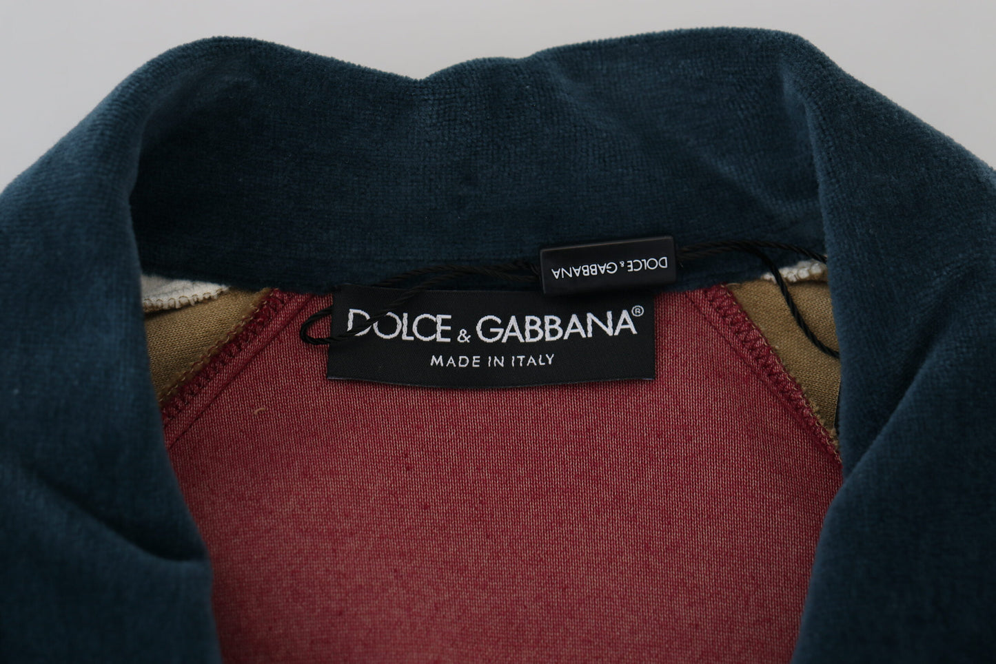 Dolce & Gabbana Mehrfarbiger Pullover aus Baumwolle mit Kragen