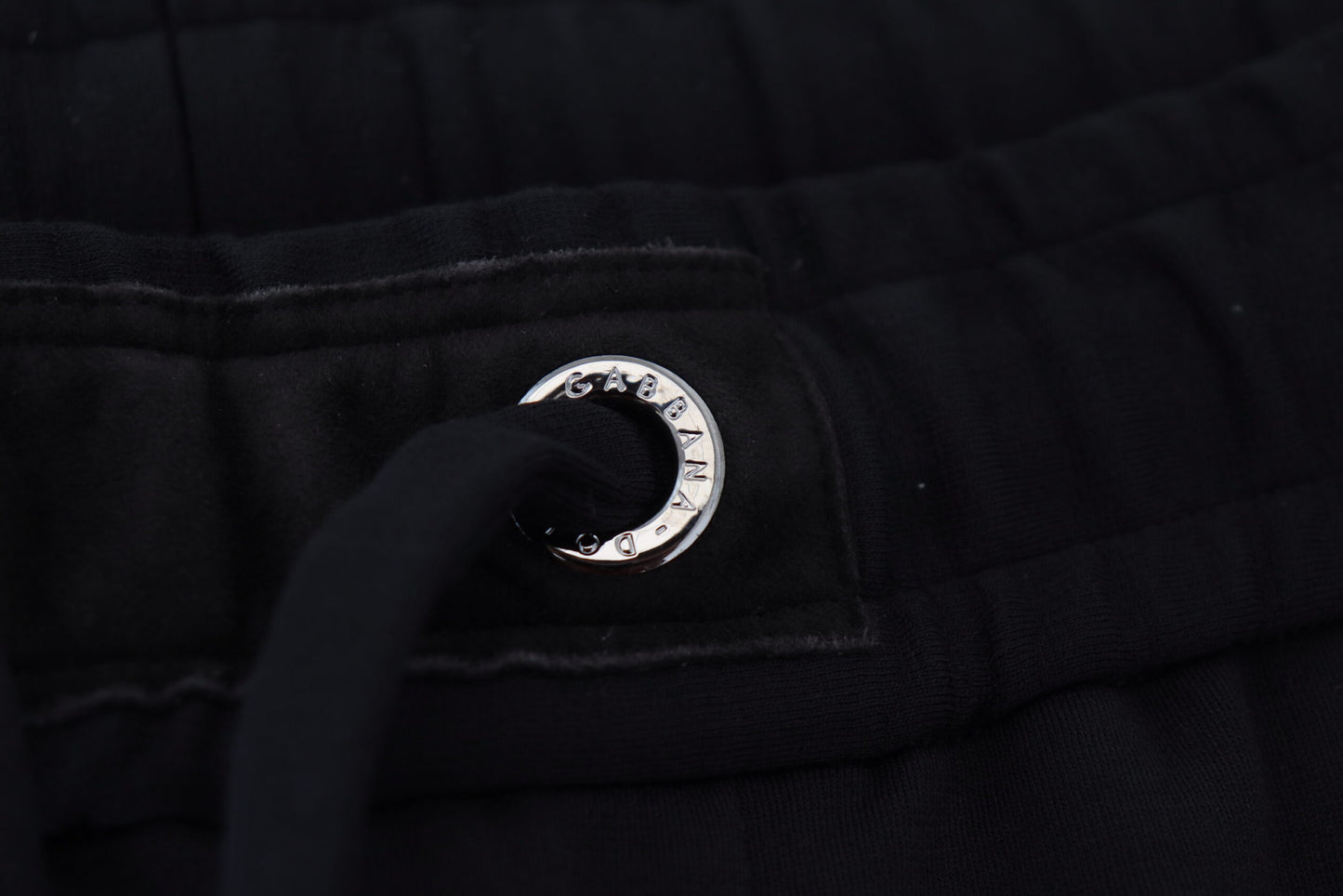 Dolce & Gabbana Schwarze Herren Sport-Jogginghose aus Wolle