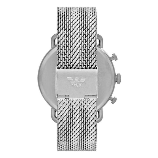 Emporio Armani – Elegante Chronographenuhr aus silbernem Stahl