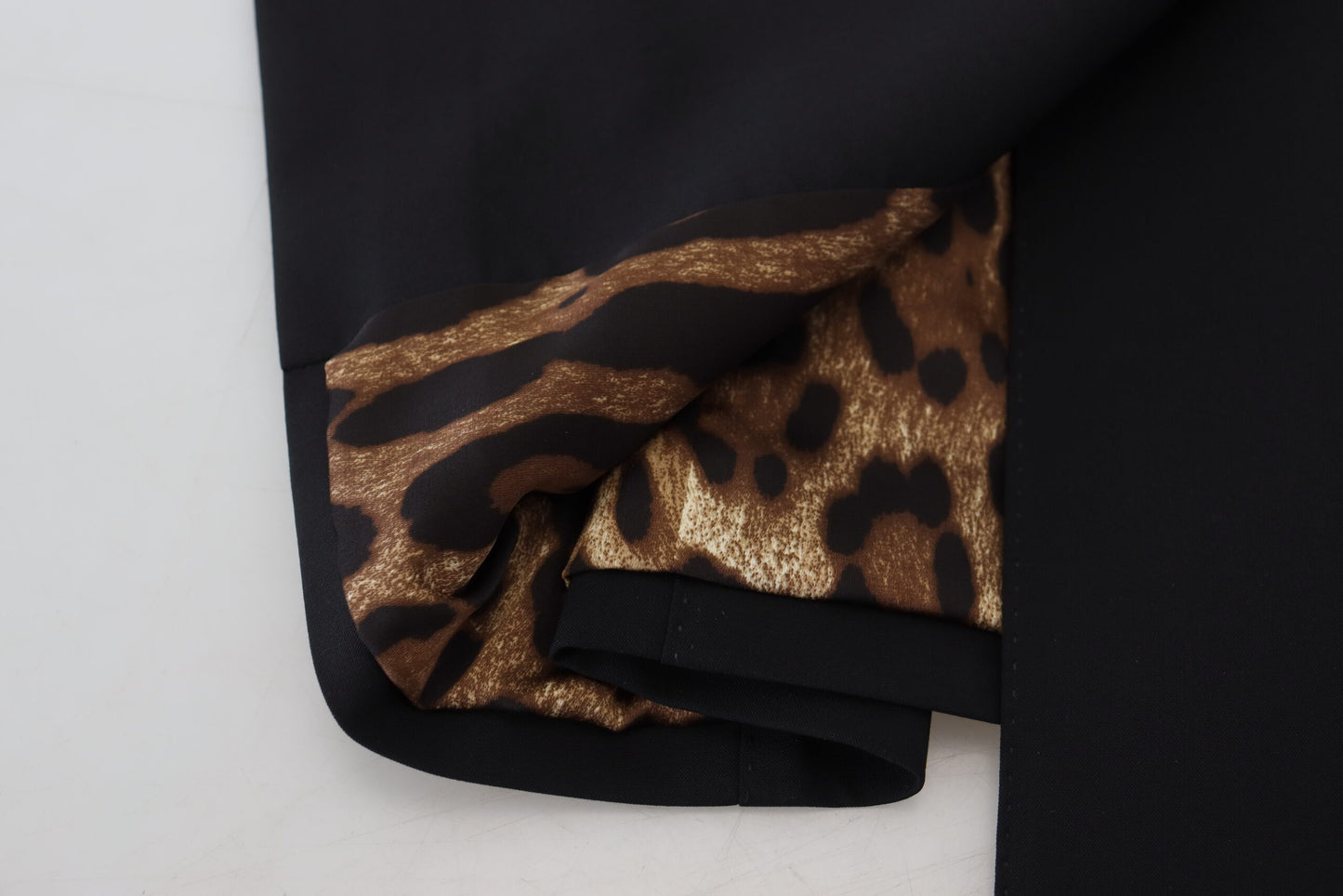 Dolce & Gabbana – Schwarzes, eng anliegendes Mini-Etuikleid aus Wollstretch
