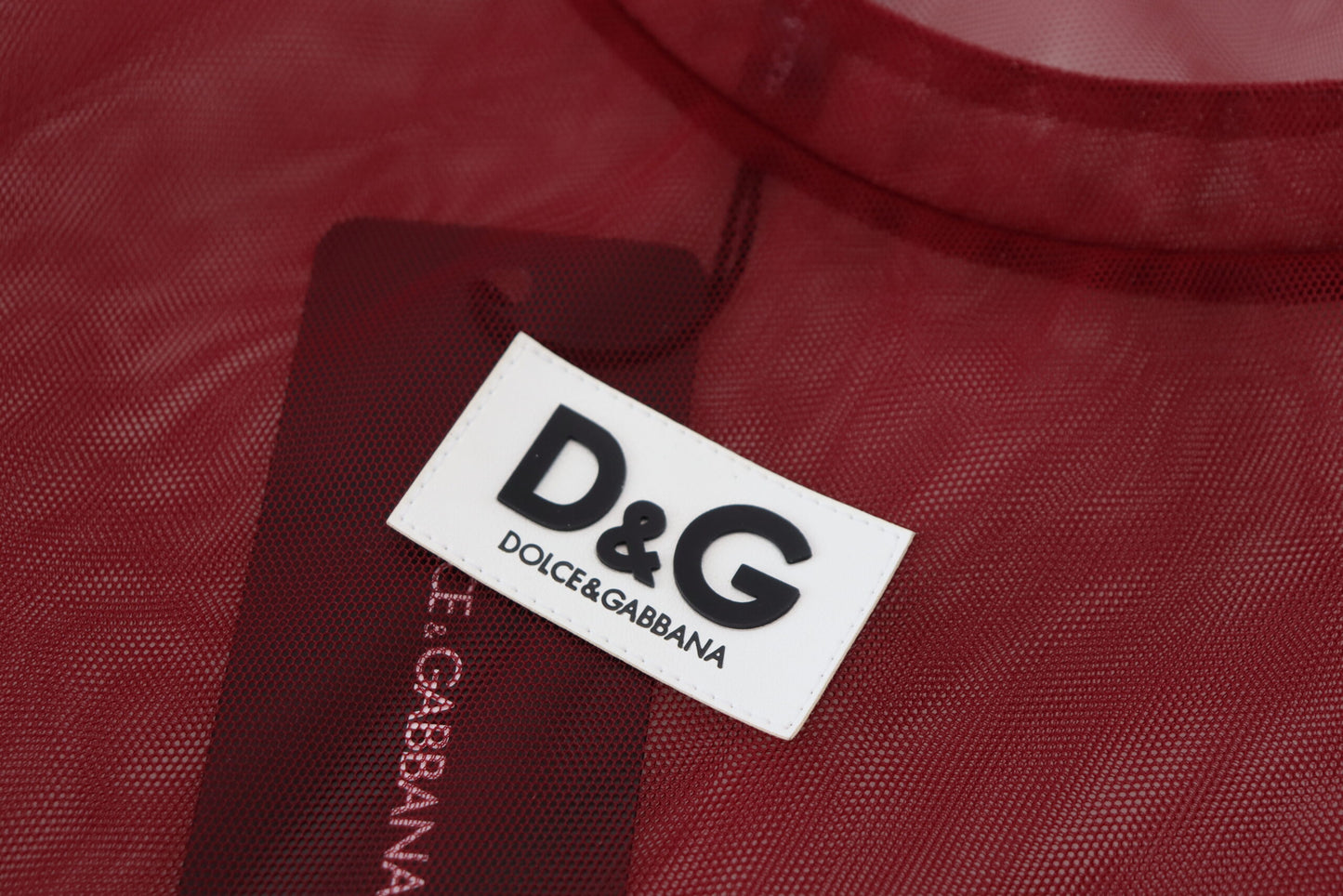 Dolce & Gabbana – Kastanienbraunes, zweilagiges Mini-Etuikleid aus Nylon
